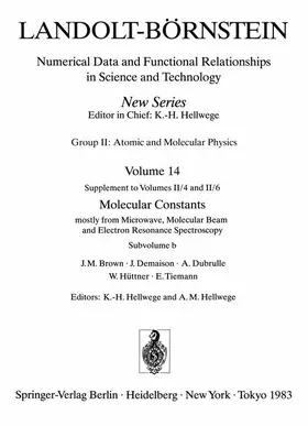 Brown / Demaison / Dubrulle |  Radicals, Diatomic Molecules and Substance Index | Buch |  Sack Fachmedien