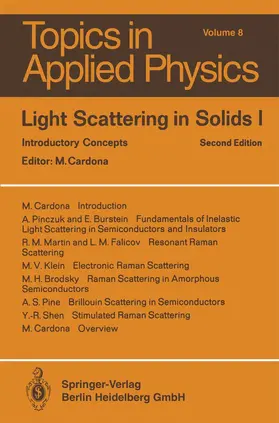 Cardona |  Light Scattering in Solids I | Buch |  Sack Fachmedien