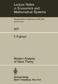 Fujimori |  Modern Analysis of Value Theory | Buch |  Sack Fachmedien