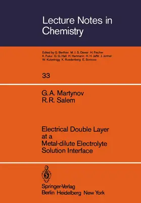 Salem / Martynov |  Electrical Double Layer at a Metal-dilute Electrolyte Solution Interface | Buch |  Sack Fachmedien