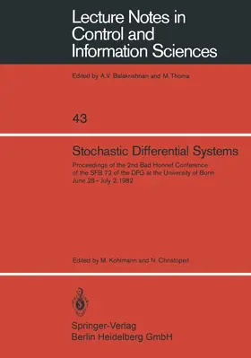 Kohlmann / Christopeit |  Stochastic Differential Systems | Buch |  Sack Fachmedien