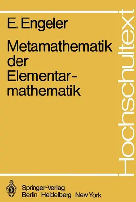 Engeler | Metamathematik der Elementarmathematik | Buch | 978-3-540-12151-0 | www.sack.de