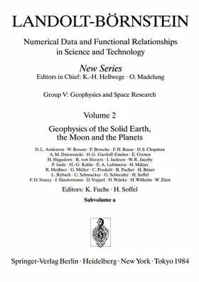 Anderson / Brosche / Busse |  Geophysics of the Solid Earth, the Moon and the Planets | Buch |  Sack Fachmedien