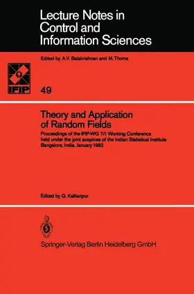 Kallianpur |  Theory and Application of Random Fields | Buch |  Sack Fachmedien