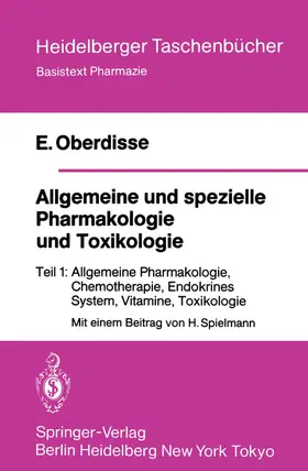 Oberdisse |  Allgemeine und spezielle Pharmakologie und Toxikologie | Buch |  Sack Fachmedien