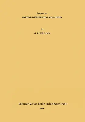 Folland |  Lectures on Partial Differential Equations | Buch |  Sack Fachmedien