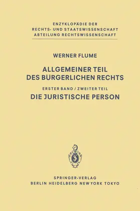 Flume |  Allgemeiner Teil des Bürgerlichen Rechts | Buch |  Sack Fachmedien