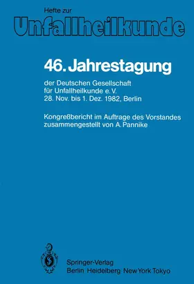 Pannike |  46. Jahrestagung der Deutschen Gesellschaft für Unfallheilkunde e.V. | Buch |  Sack Fachmedien