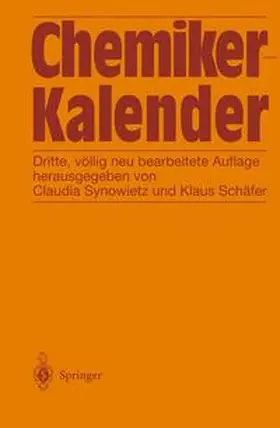 Synowietz / Schäfer |  Chemiker-Kalender | Buch |  Sack Fachmedien