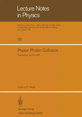 Berger |  Photon Photon Collisions | Buch |  Sack Fachmedien