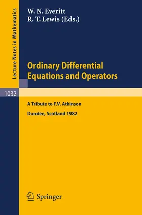 Everitt / Lewis |  Ordinary Differential Equations and Operators | Buch |  Sack Fachmedien