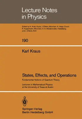 Kraus / Böhm / Dollard |  States, Effects, and Operations | Buch |  Sack Fachmedien