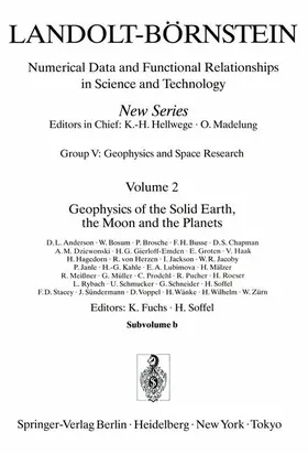 Bosum / Busse / Chapman |  Geophysics of the Solid Earth, the Moon and the Planets | Buch |  Sack Fachmedien