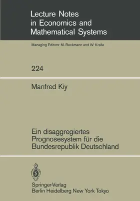 Kiy |  Ein disaggregiertes Prognosesystem für die Bundesrepublik Deutschland | Buch |  Sack Fachmedien
