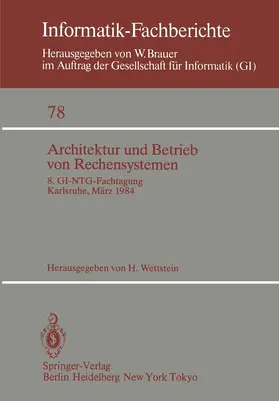 Wettstein |  Architektur und Betrieb von Rechensystemen | Buch |  Sack Fachmedien