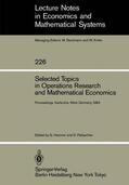 Pallaschke / Hammer |  Selected Topics in Operations Research and Mathematical Economics | Buch |  Sack Fachmedien