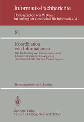 Kuhlen |  Koordination von Informationen | Buch |  Sack Fachmedien