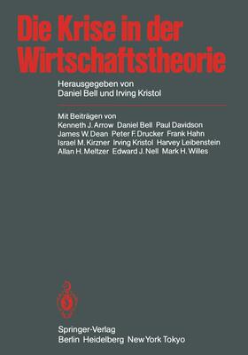 Arrow / Leibenstein / Dean | Die Krise in der Wirtschaftstheorie | Buch | 978-3-540-13081-9 | sack.de