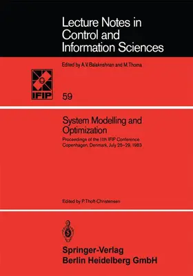 Thoft-Christensen |  System Modelling and Optimization | Buch |  Sack Fachmedien