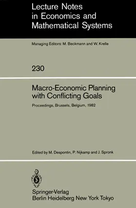 Despontin / Nijkamp / Spronk |  Macro-Economic Planning with Conflicting Goals | Buch |  Sack Fachmedien