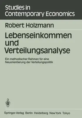 Holzmann |  Lebenseinkommen und Verteilungsanalyse | Buch |  Sack Fachmedien