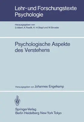Engelkamp |  Psychologische Aspekte des Verstehens | Buch |  Sack Fachmedien