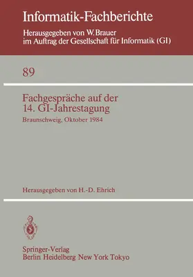 Ehrich |  Fachgespräche auf der 14. GI-Jahrestagung | Buch |  Sack Fachmedien