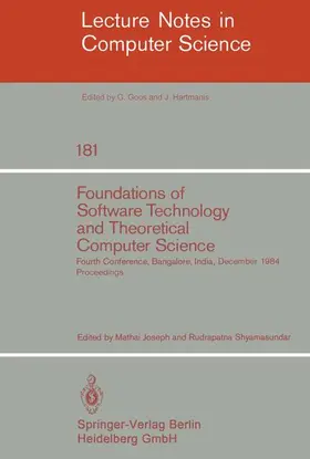 Shyamasundar / Joseph |  Foundations of Software Technology and Theoretical Computer Science | Buch |  Sack Fachmedien