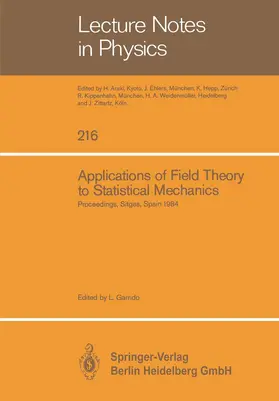 Garrido |  Applications of Field Theory to Statistical Mechanics | Buch |  Sack Fachmedien
