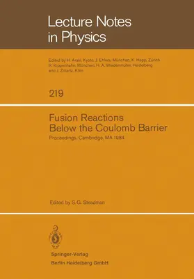 Steadman |  Fusion Reactions Below the Coulomb Barrier | Buch |  Sack Fachmedien
