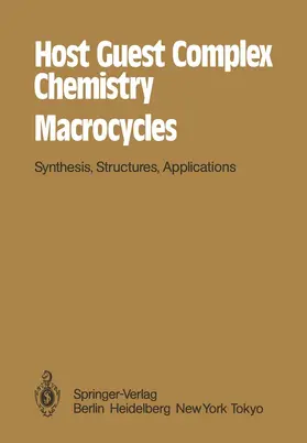 Vögtle / Weber |  Host Guest Complex Chemistry Macrocycles | Buch |  Sack Fachmedien