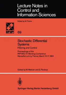 Pardoux / Metivier |  Stochastic Differential Systems | Buch |  Sack Fachmedien