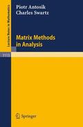 Swartz / Antosik |  Matrix Methods in Analysis | Buch |  Sack Fachmedien