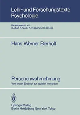 Bierhoff | Personenwahrnehmung | Buch | 978-3-540-15443-3 | sack.de
