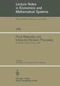 Grauer / Wierzbicki / Thompson |  Plural Rationality and Interactive Decision Processes | Buch |  Sack Fachmedien