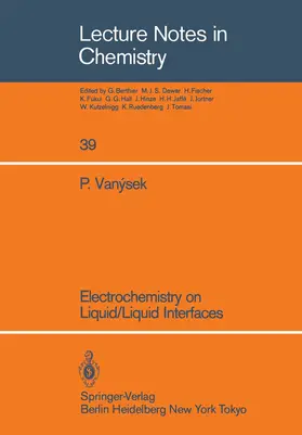Vanysek | Electrochemistry on Liquid/Liquid Interfaces | Buch | 978-3-540-15677-2 | www.sack.de
