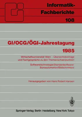 Hansen |  GI/OCG/ÖGI-Jahrestagung 1985 | Buch |  Sack Fachmedien