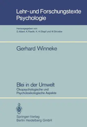 Winneke |  Blei in der Umwelt | Buch |  Sack Fachmedien