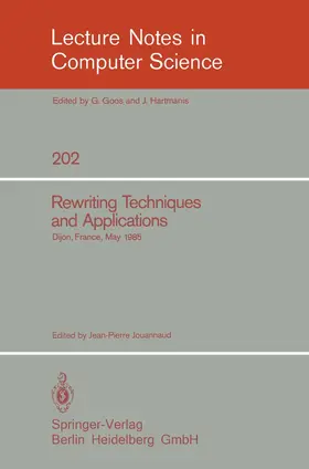 Jouannaud |  Rewriting Techniques and Applications | Buch |  Sack Fachmedien