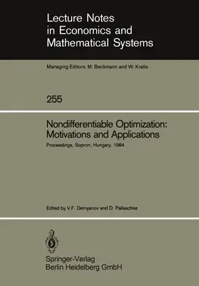 Demyanov / Pallaschke |  Nondifferentiable Optimization: Motivations and Applications | Buch |  Sack Fachmedien