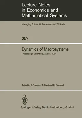 Aubin / Saari / Sigmund |  Dynamics of Macrosystems | Buch |  Sack Fachmedien