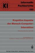 Dirlich / Wimmer / Freksa |  Kognitive Aspekte der Mensch-Computer-Interaktion | Buch |  Sack Fachmedien
