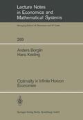 Keiding / Borglin |  Optimality in Infinite Horizon Economies | Buch |  Sack Fachmedien