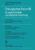 Schwaiger / Streicher |  103. Kongreß der Deutschen Gesellschaft für Chirurgie München, 23.¿26. April 1986 | Buch |  Sack Fachmedien