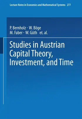 Faber |  Studies in Austrian Capital Theory, Investment, and Time | Buch |  Sack Fachmedien