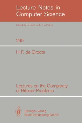 Groote |  Lectures on the Complexity of Bilinear Problems | Buch |  Sack Fachmedien