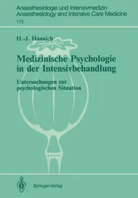 Hannich |  Medizinische Psychologie in der Intensivbehandlung | Buch |  Sack Fachmedien