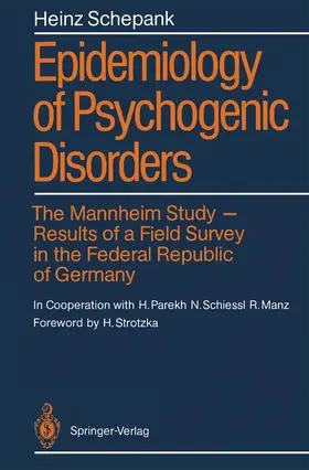 Schepank |  Epidemiology of Psychogenic Disorders | Buch |  Sack Fachmedien