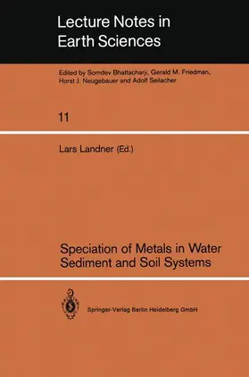 Landner |  Speciation of Metals in Water, Sediment and Soil Systems | Buch |  Sack Fachmedien
