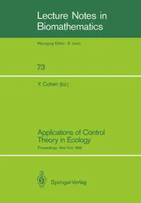 Cohen |  Applications of Control Theory in Ecology | Buch |  Sack Fachmedien